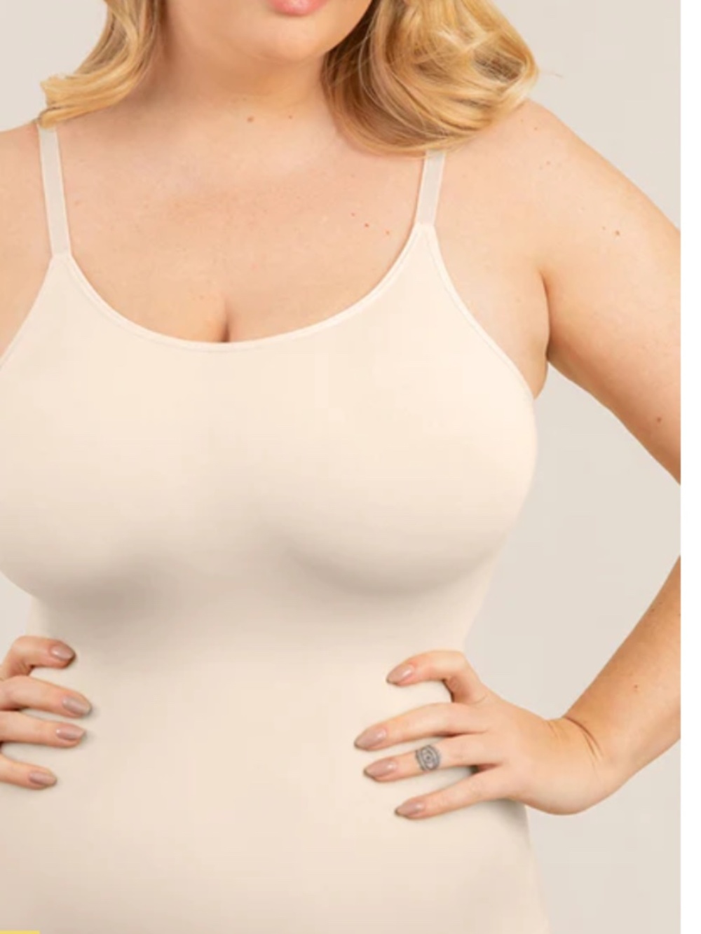 Shapermint All Day Every Day Scoop Neck Cami Sz XL Chai